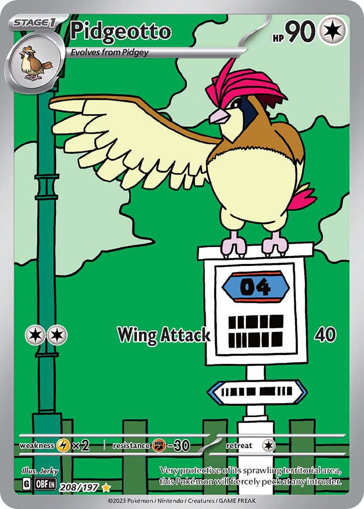 Pidgeotto — illustrated card