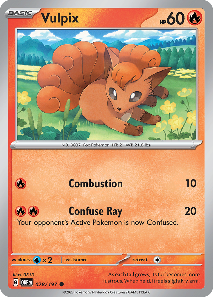 Vulpix — illustrated card