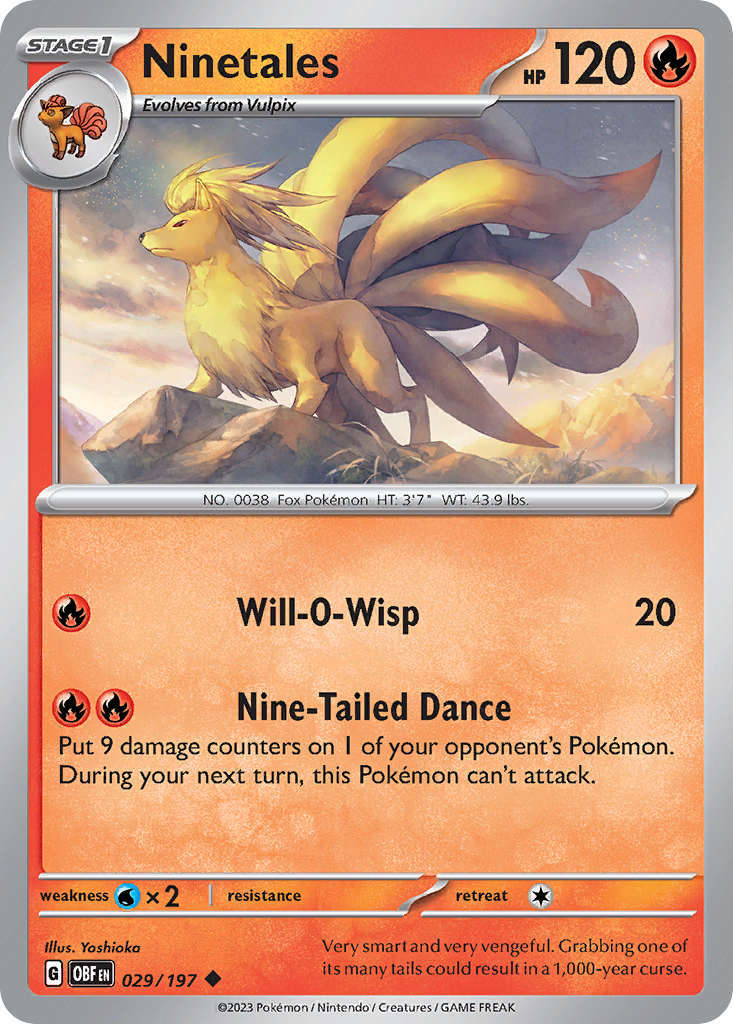 Ninetales — illustrated card