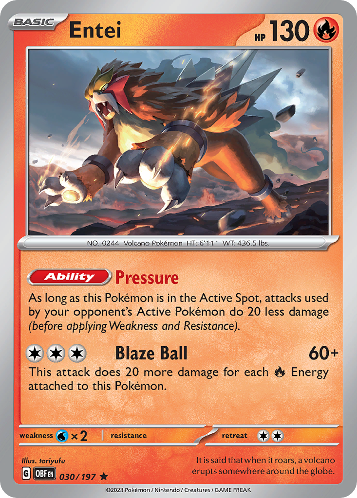 Entei — illustrated card