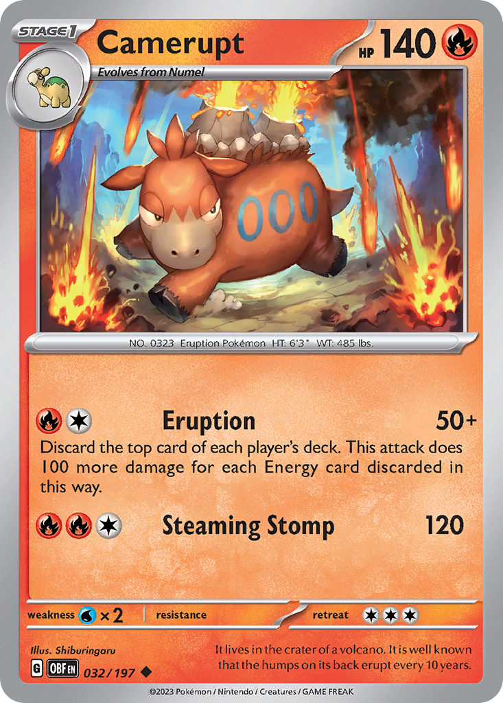 Camerupt — illustrated card