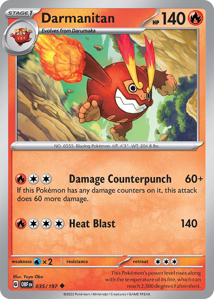 Darmanitan — illustrated card