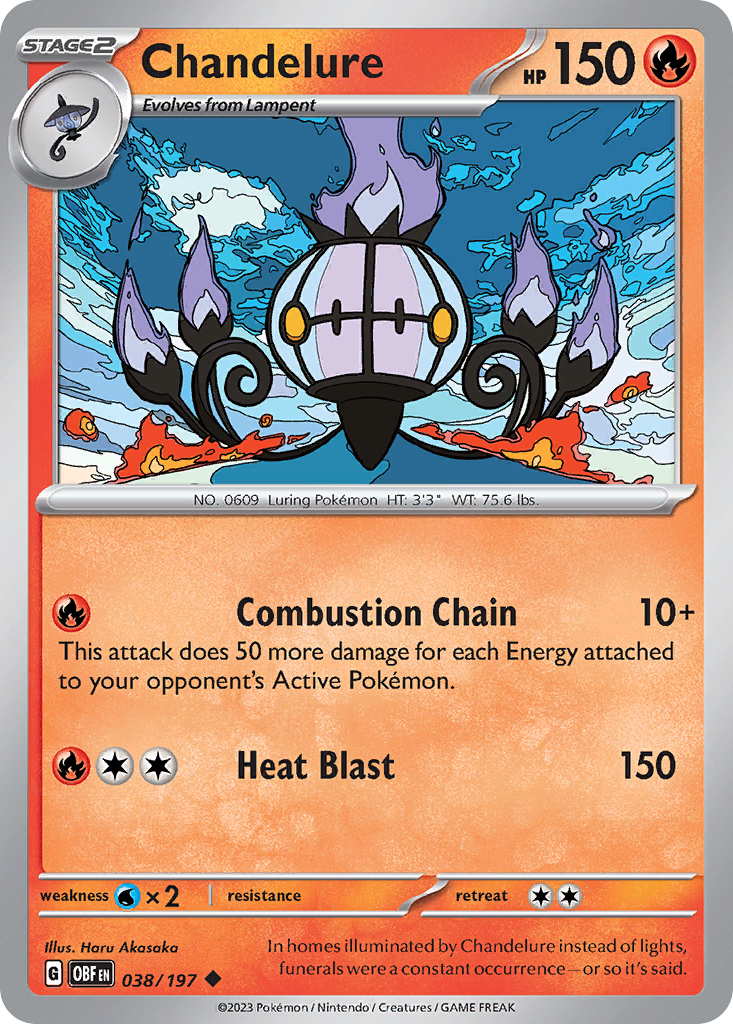 Chandelure — illustrated card