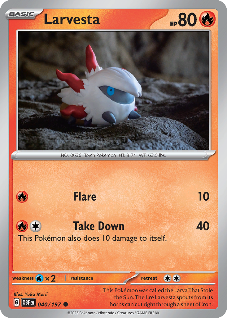 Larvesta — illustrated card