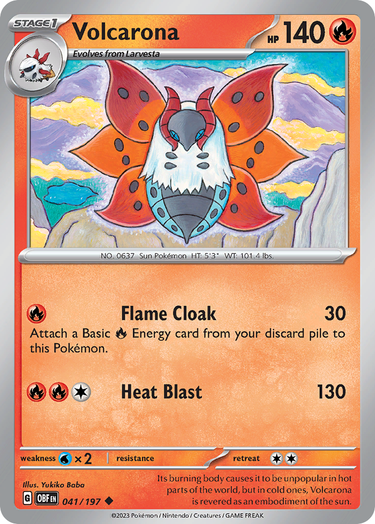 Volcarona — illustrated card