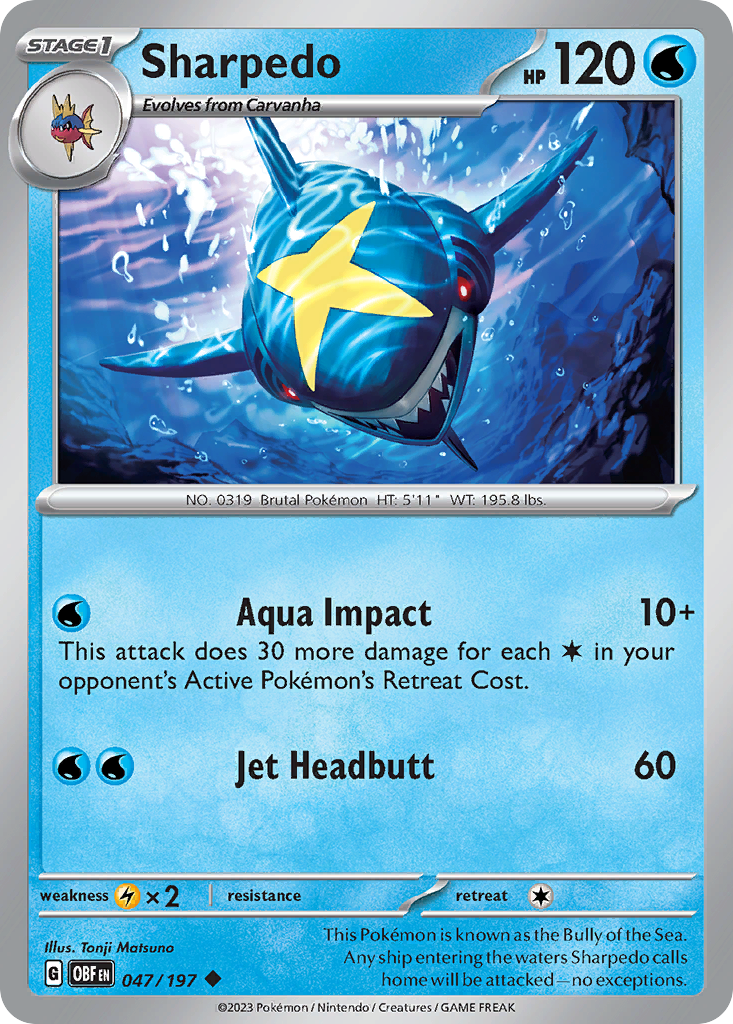 Sharpedo — illustrated card
