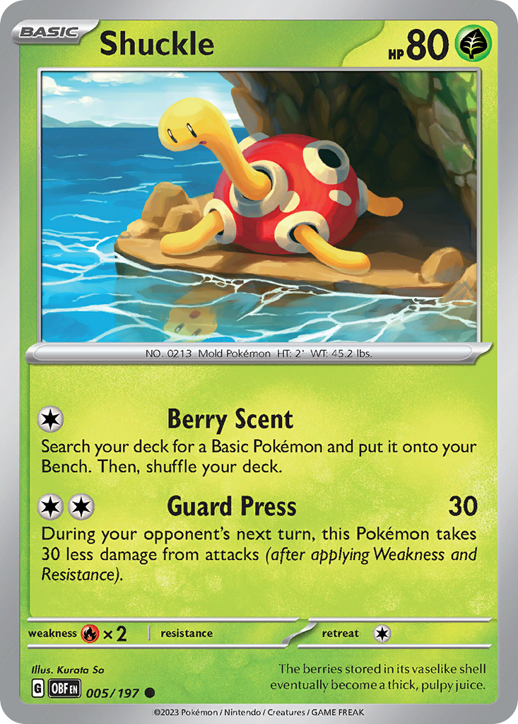 Shuckle — illustrated card