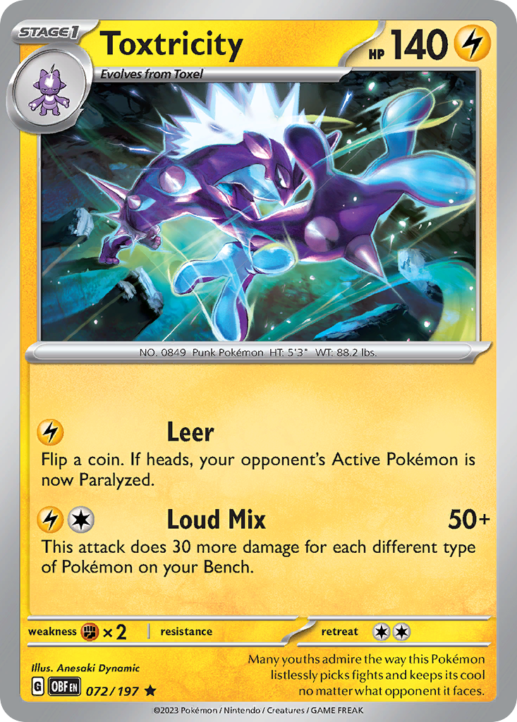 Toxtricity — illustrated card