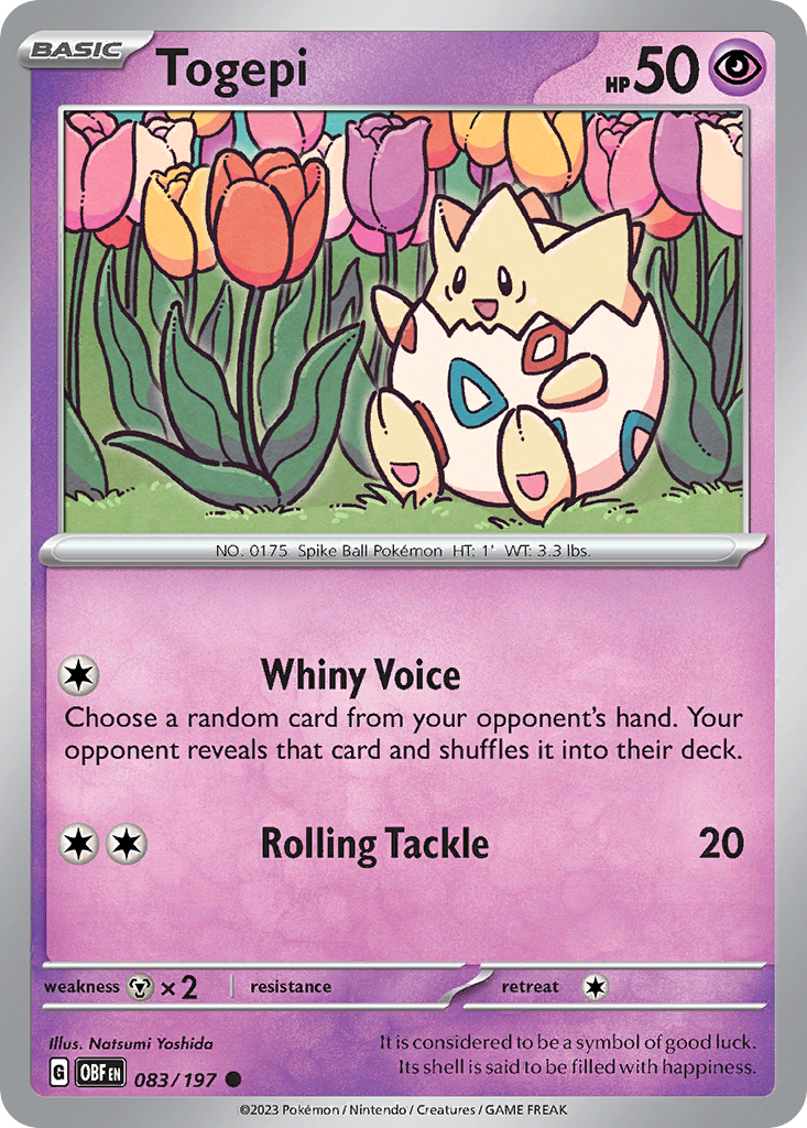 Togepi — illustrated card