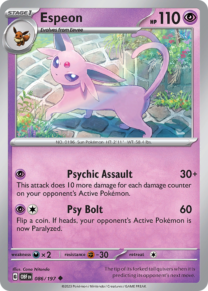 Espeon — illustrated card