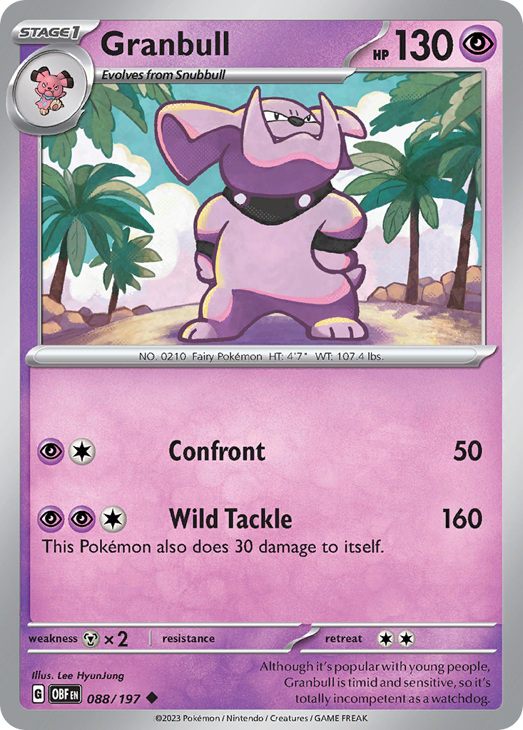 Granbull — illustrated card
