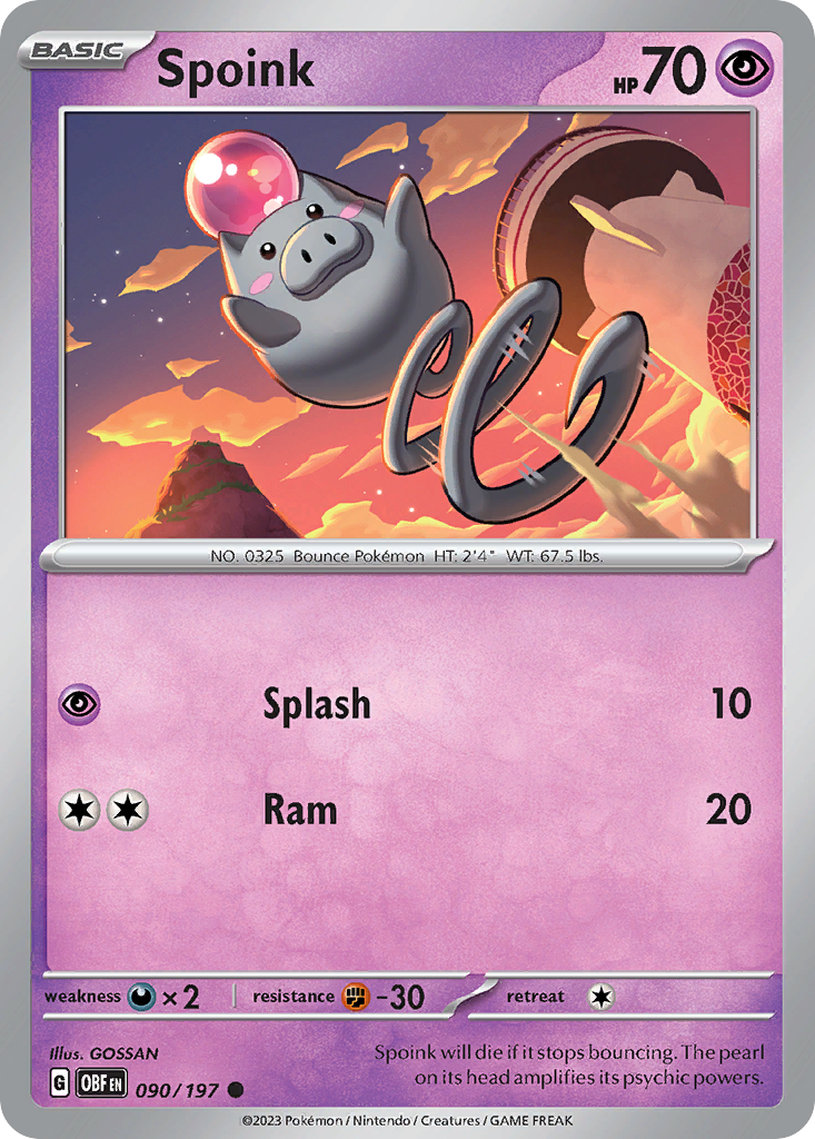 Spoink — illustrated card
