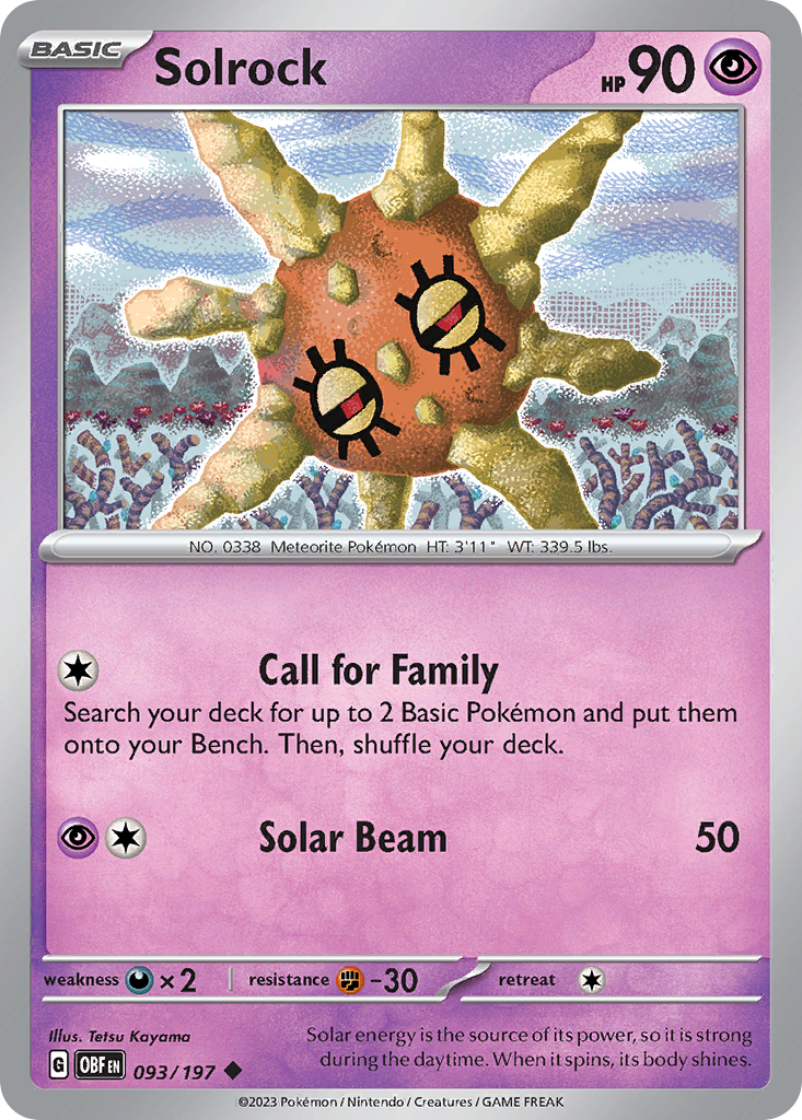 Solrock — illustrated card