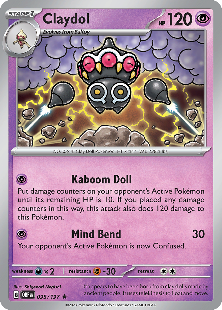 Claydol — illustrated card