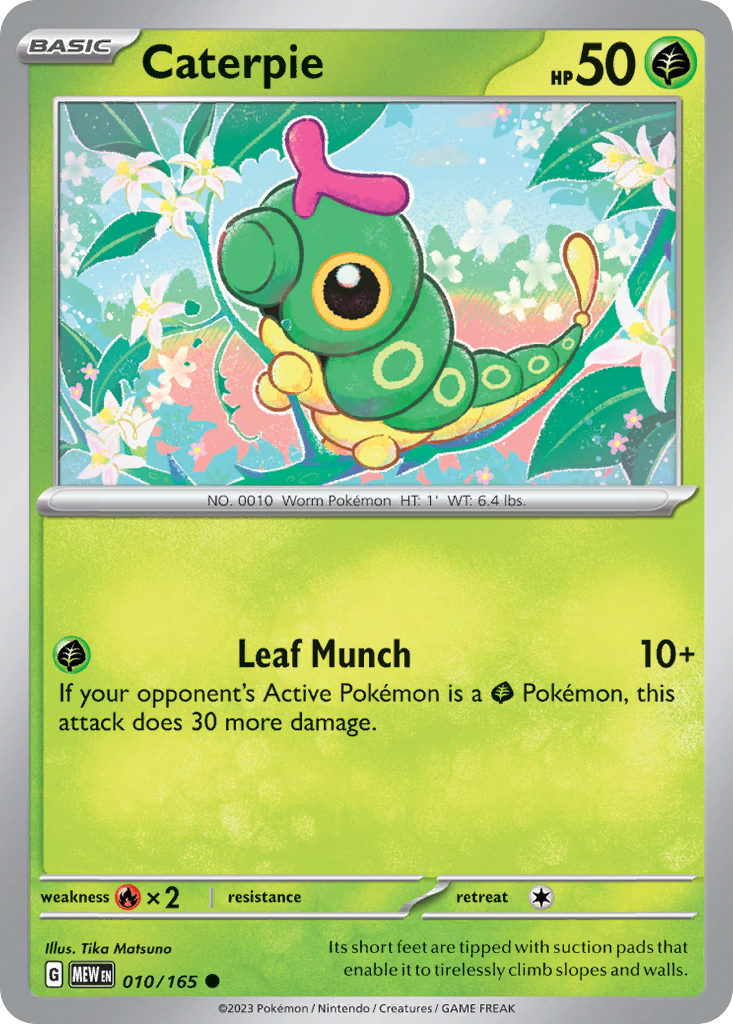 Caterpie — illustrated card