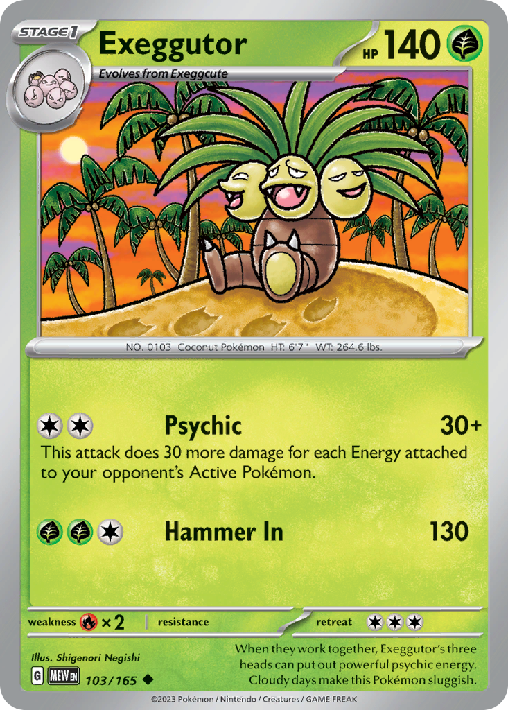 Exeggutor — illustrated card