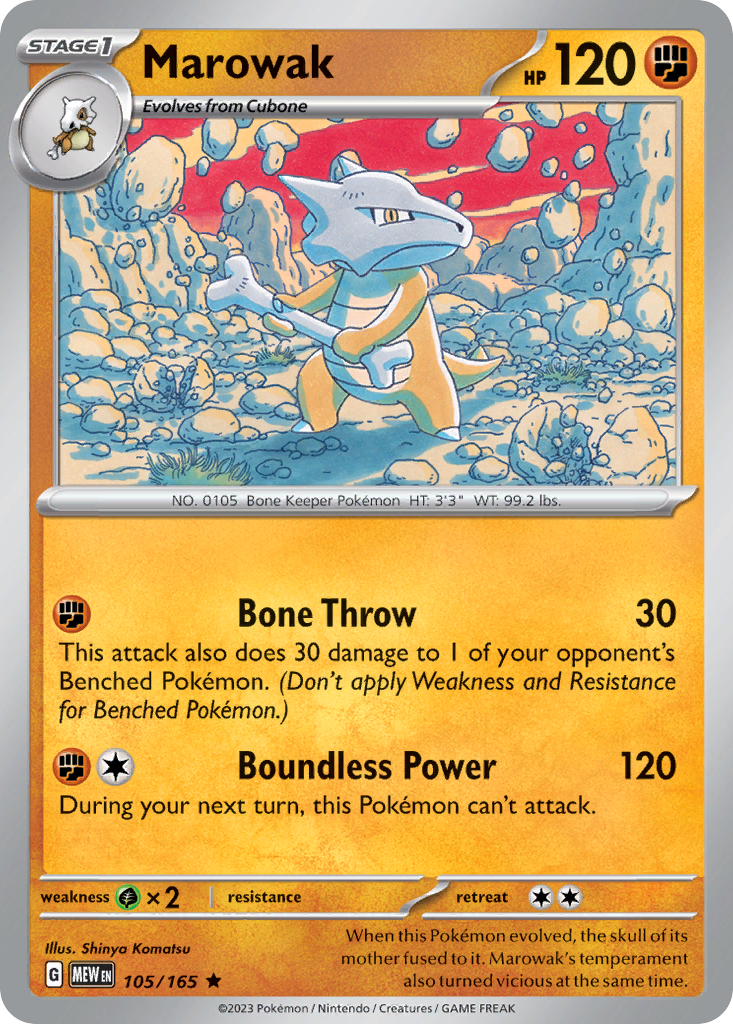 Marowak — illustrated card