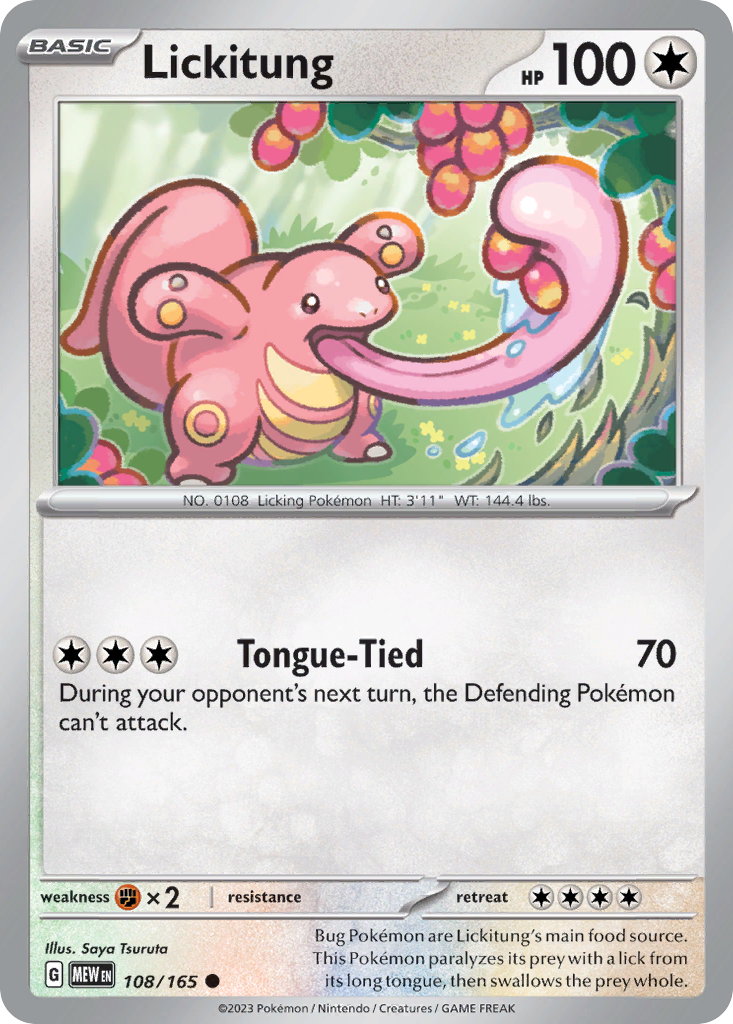 Lickitung — illustrated card