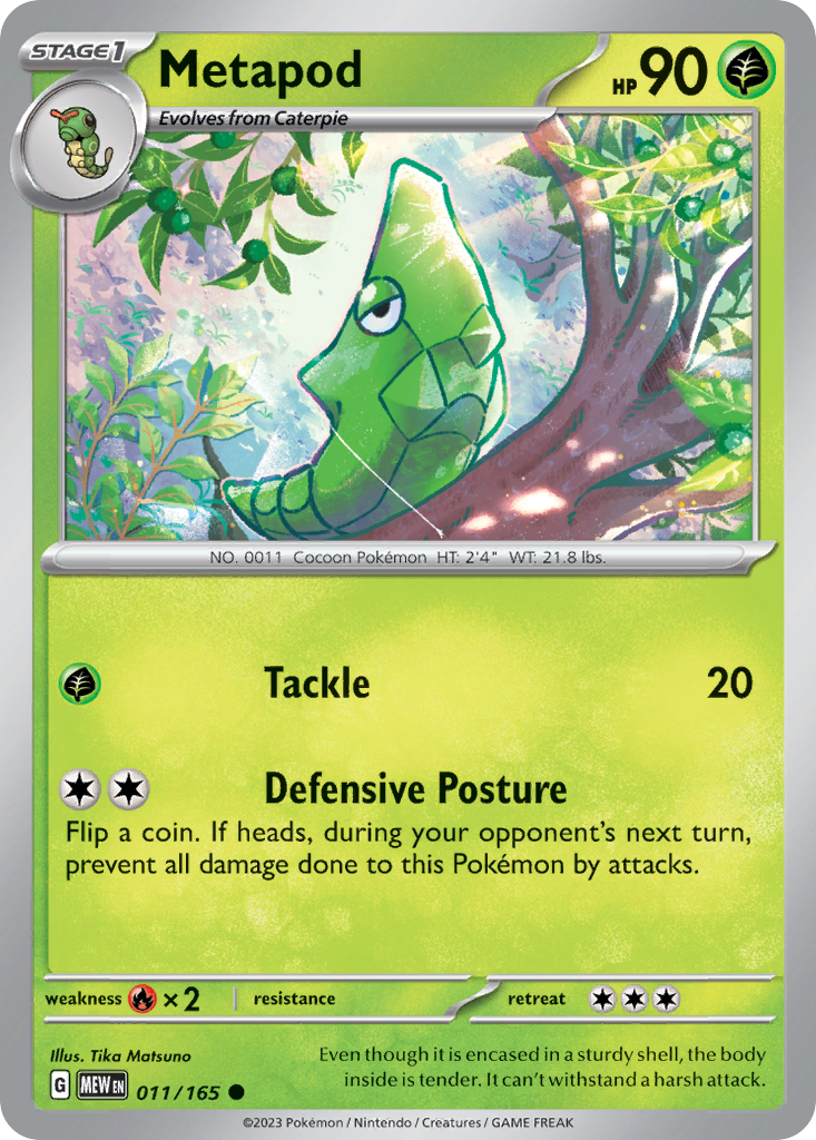 Metapod — illustrated card