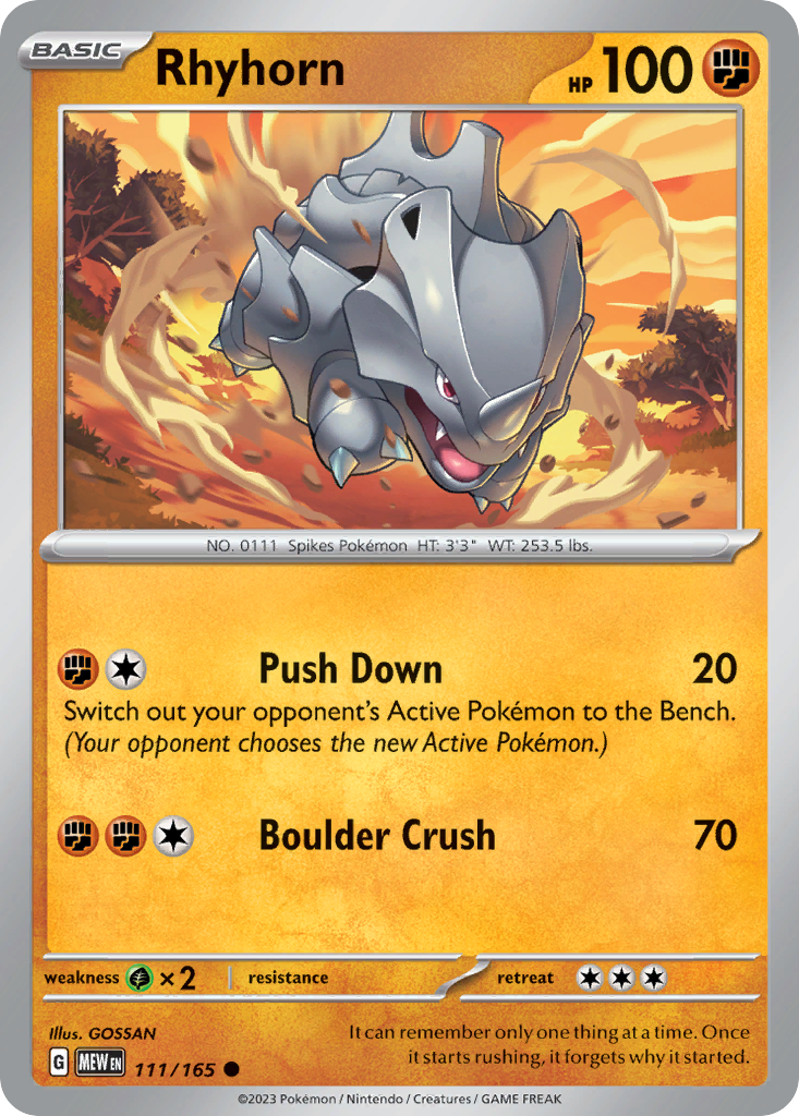 Rhyhorn — illustrated card