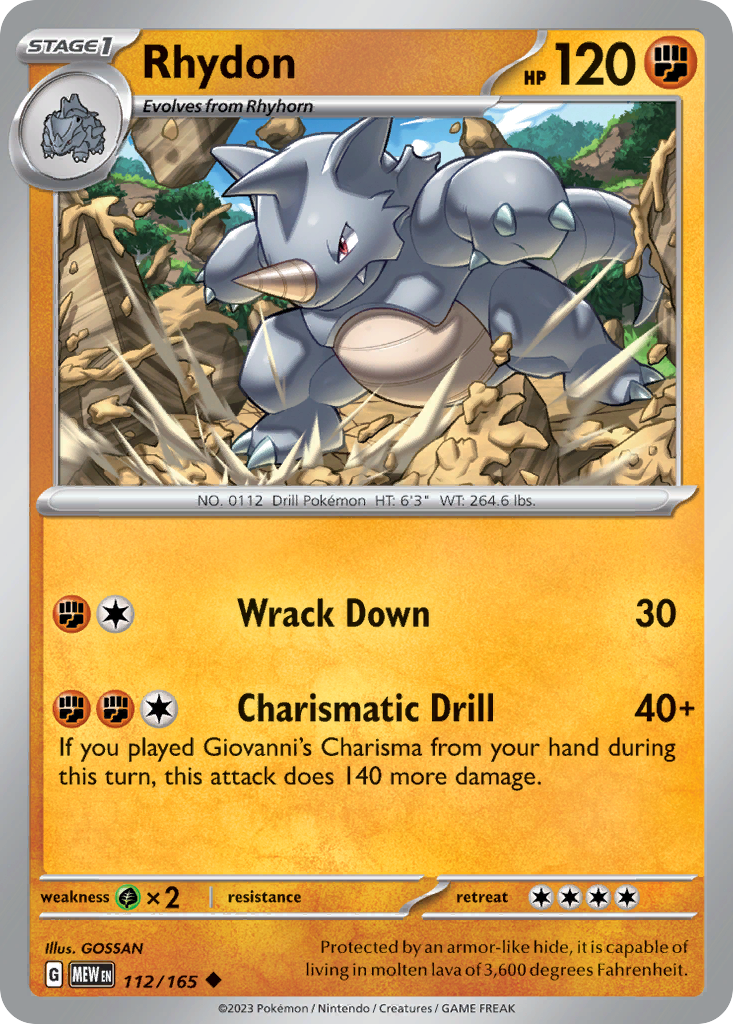 Rhydon — illustrated card