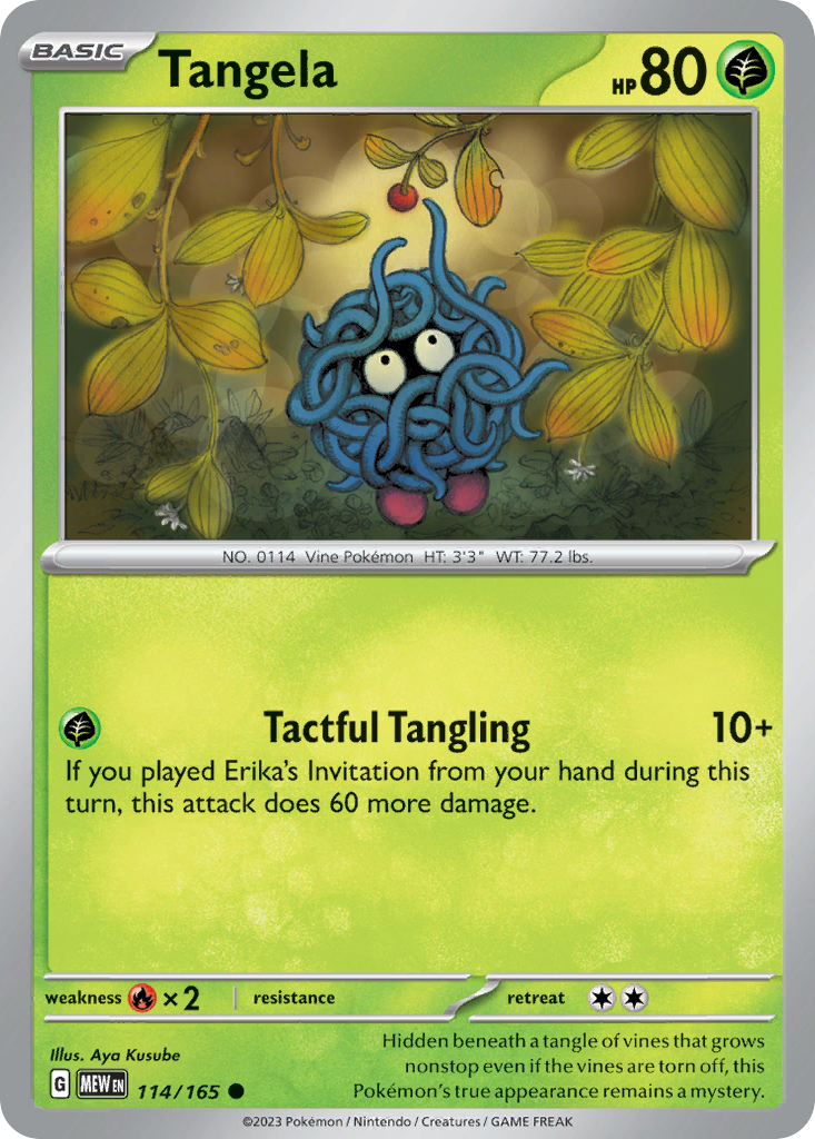 Tangela — illustrated card