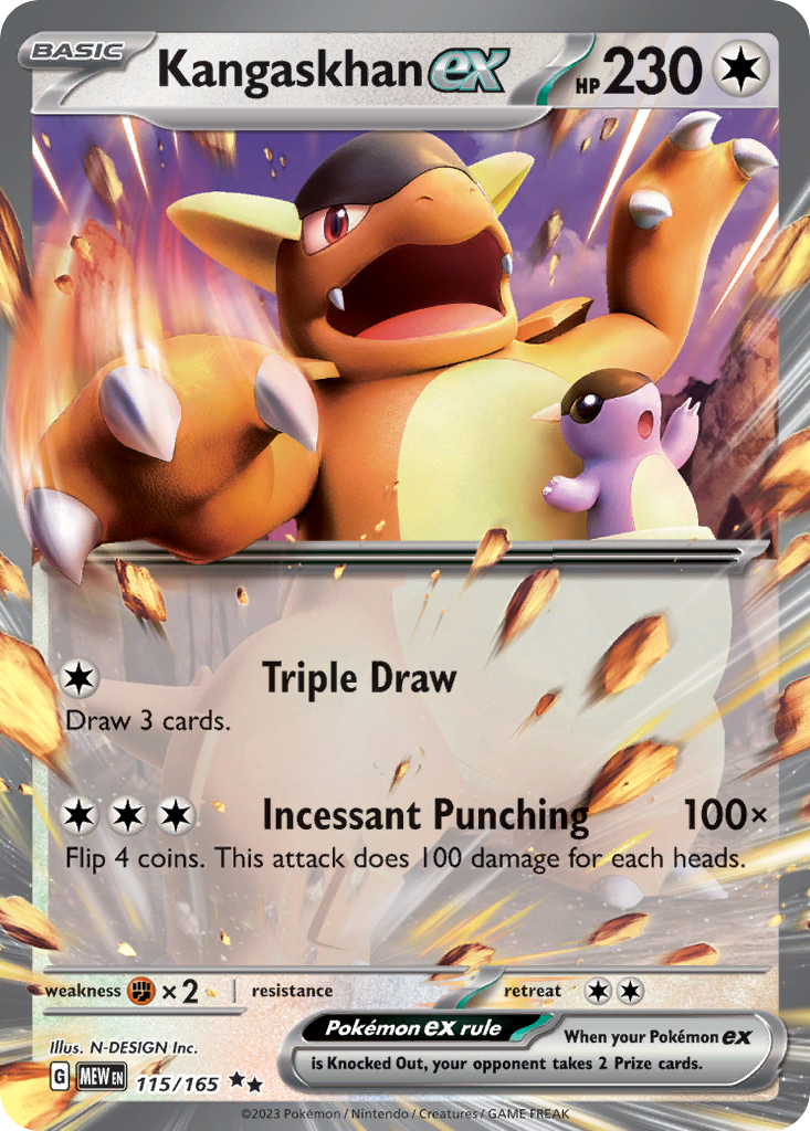 Kangaskhan ex — illustrated card
