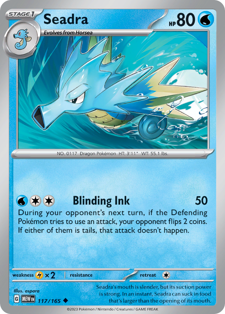 Seadra — illustrated card