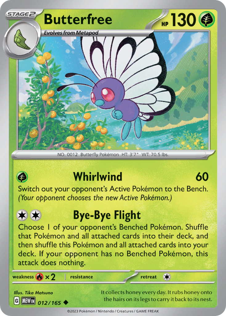 Butterfree — illustrated card