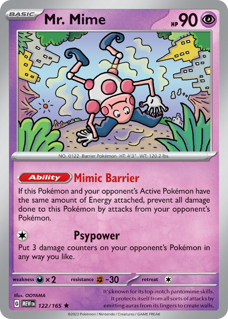 Mr. Mime — illustrated card