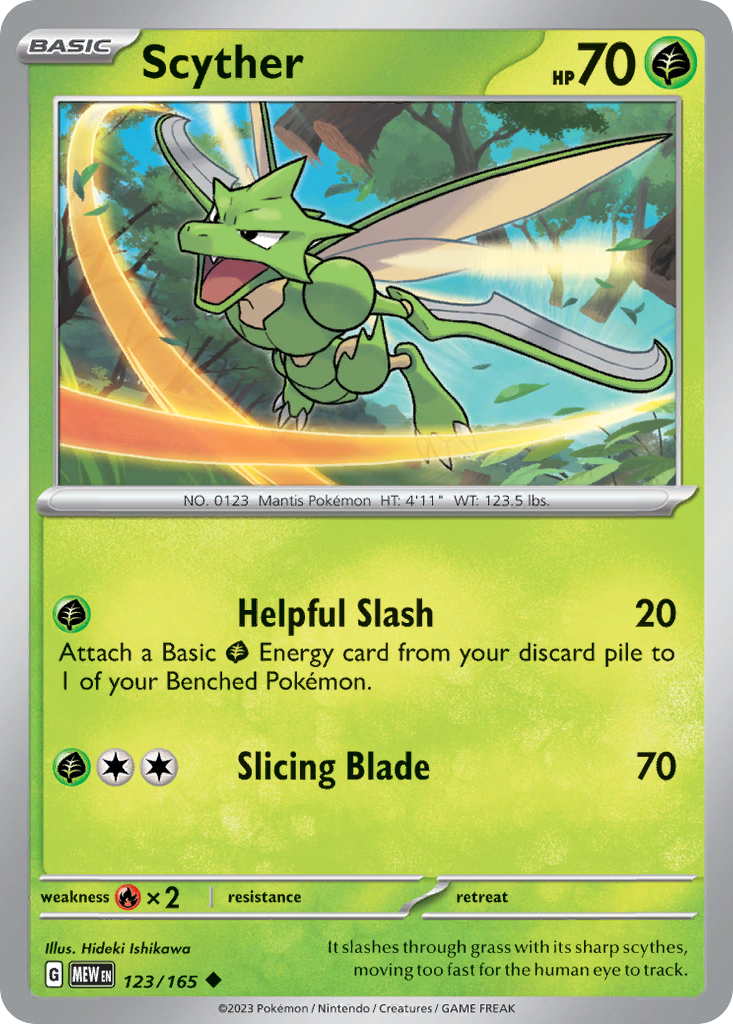 Scyther — illustrated card