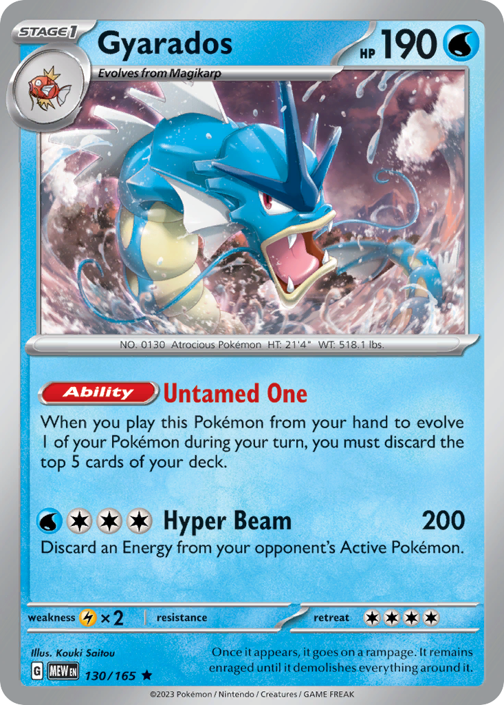 Gyarados — illustrated card
