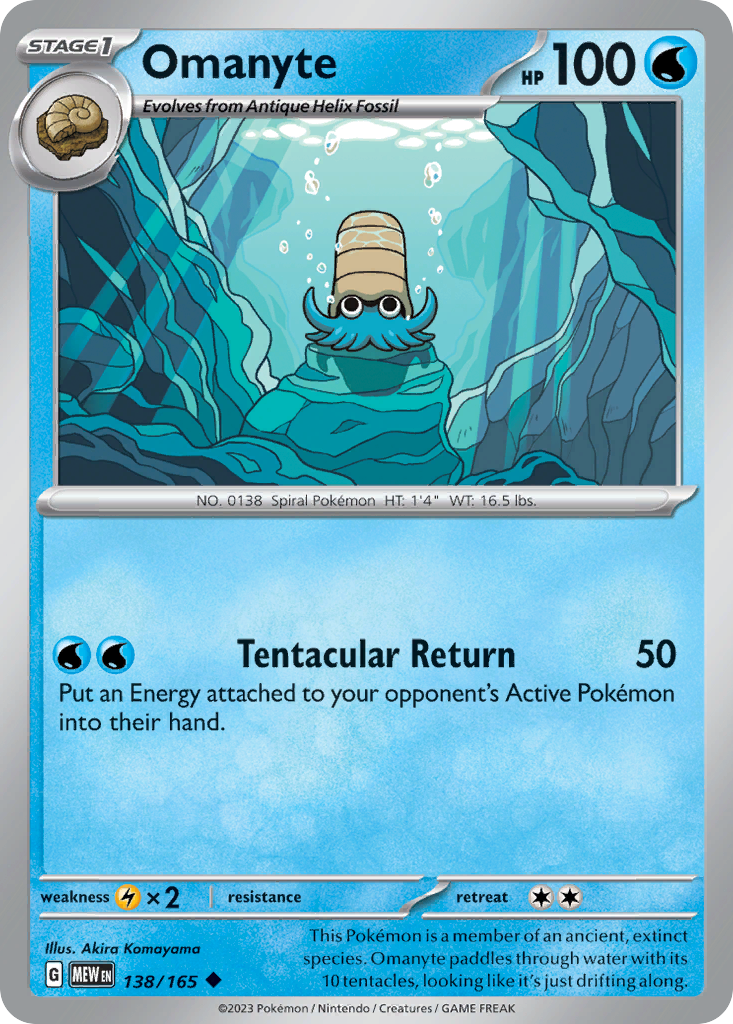 Omanyte — illustrated card