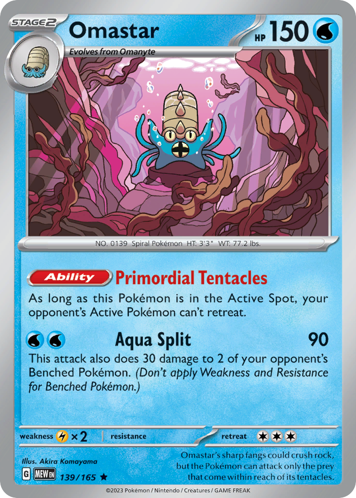 Omastar — illustrated card