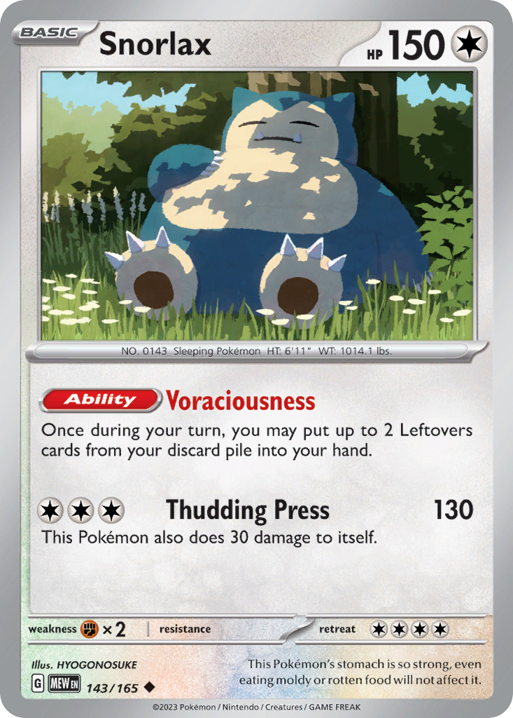 Snorlax — illustrated card