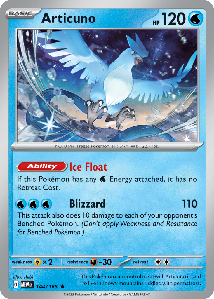 Articuno — illustrated card