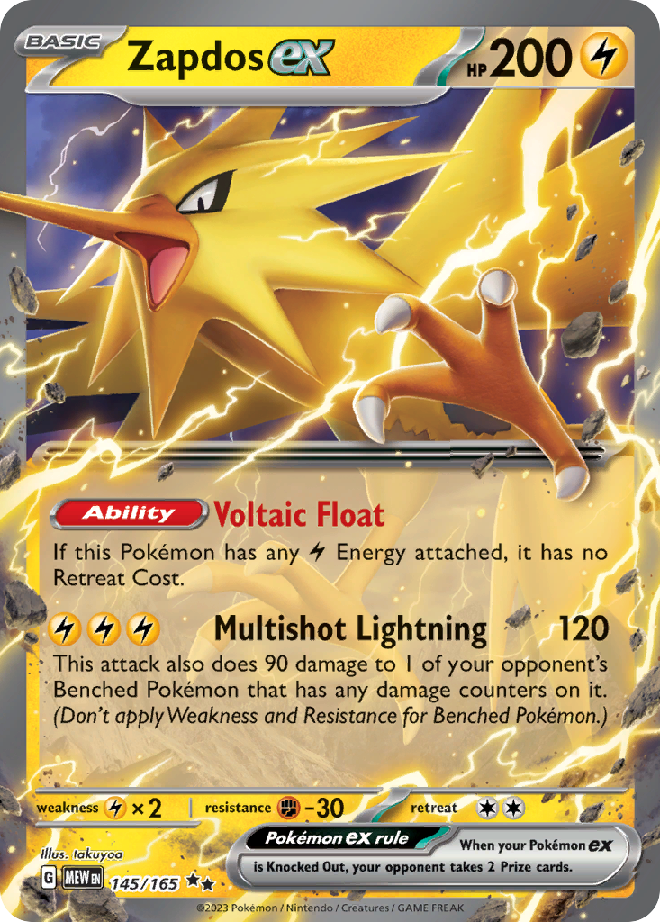 Zapdos ex — illustrated card