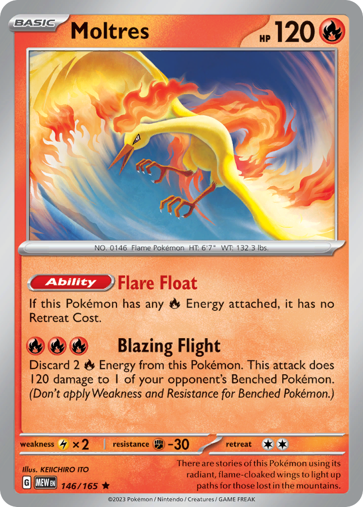 Moltres — illustrated card
