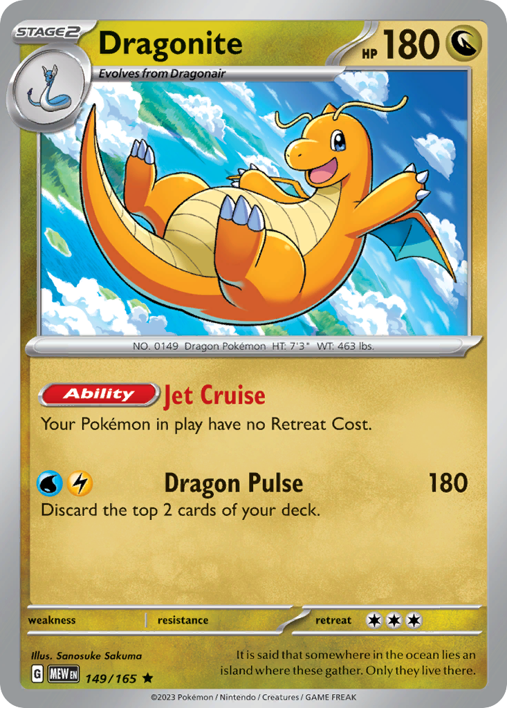Dragonite — illustrated card