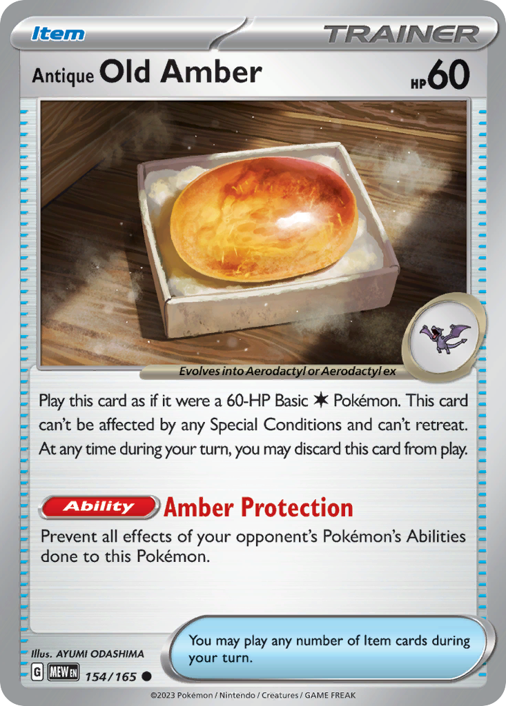 Antique Old Amber — illustrated card