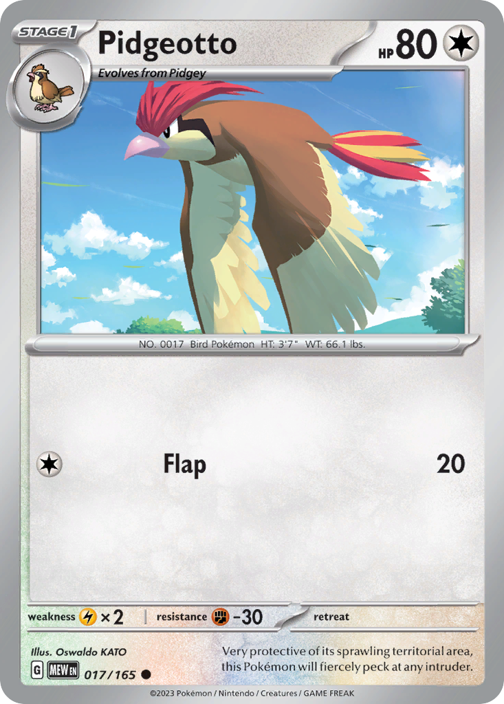 Pidgeotto — illustrated card