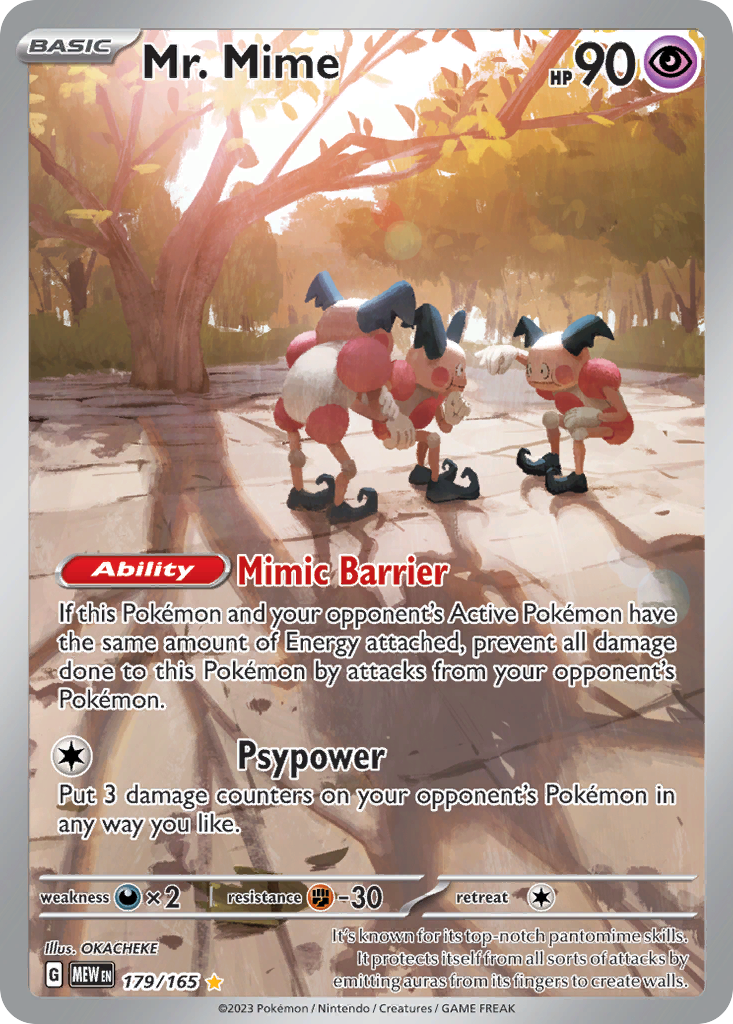 Mr. Mime — illustrated card