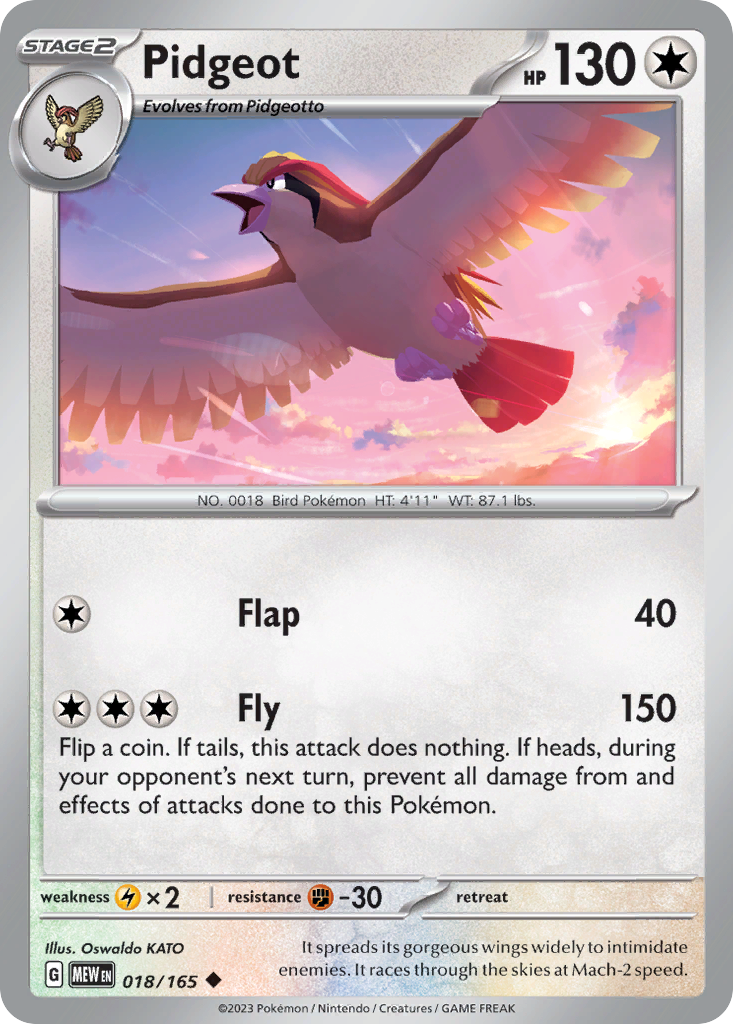 Pidgeot — illustrated card