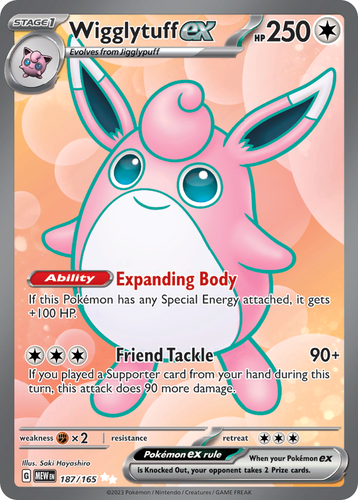 Wigglytuff ex — illustrated card