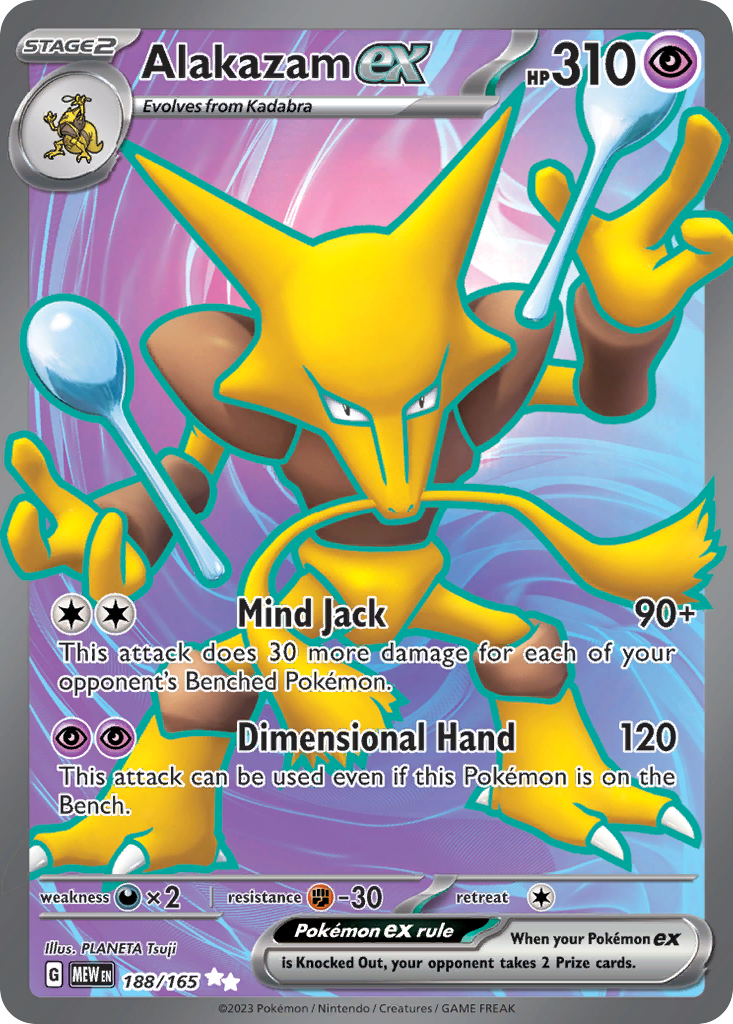 Alakazam ex — illustrated card