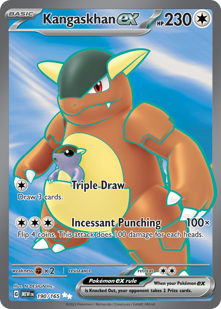 Kangaskhan ex — illustrated card