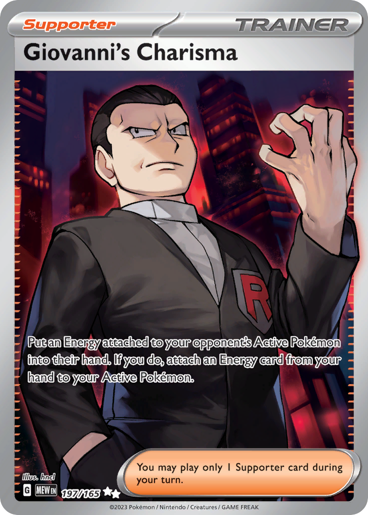 Giovanni's Charisma — illustrated card