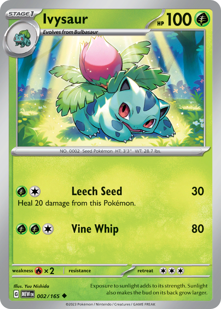 Ivysaur — illustrated card