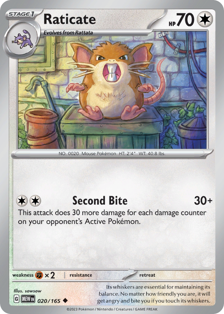 Raticate — illustrated card