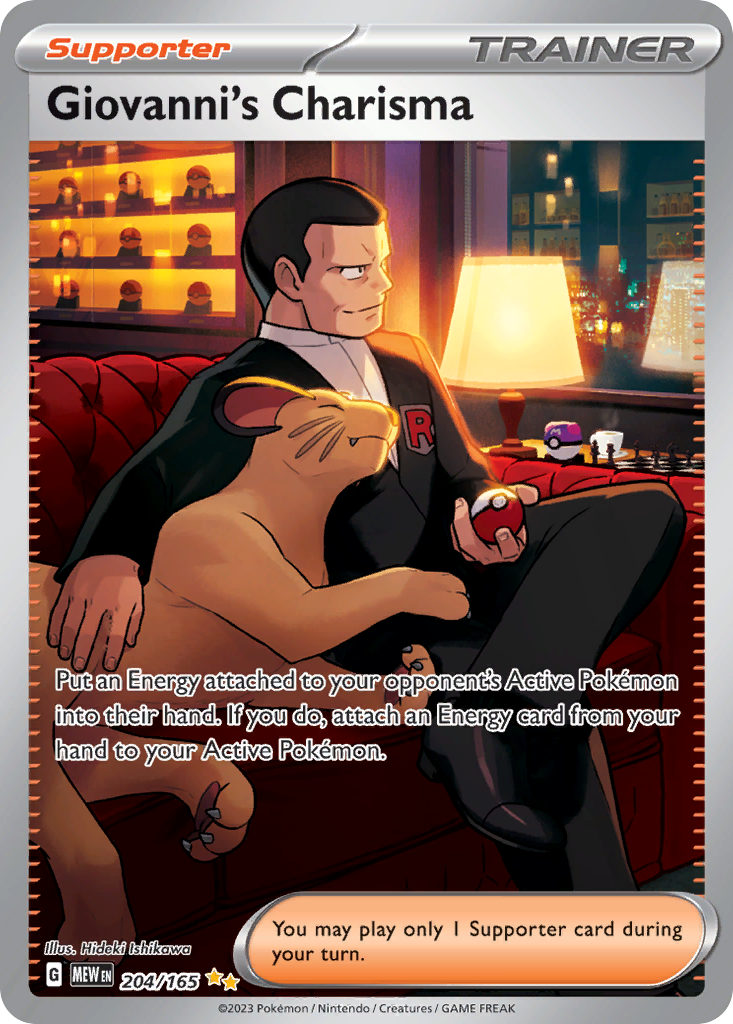 Giovanni's Charisma — illustrated card